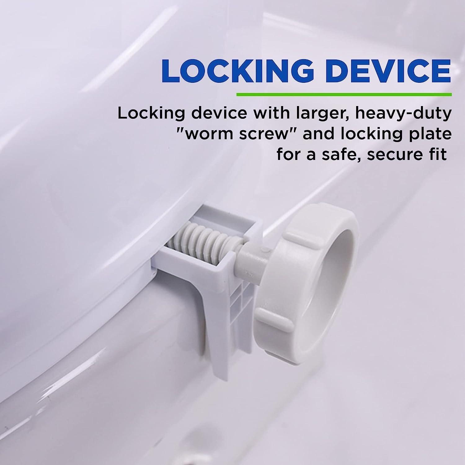 MCP Mcp Commode Seat Riser Without Lid Toilet Seat Height Raiser 6\" Elevator Extender 7060C|Plastic,Portable & Lightweight Fits In Egg/Oval Shaped Commode Only|For Handicap,Old Age People (White,6\")