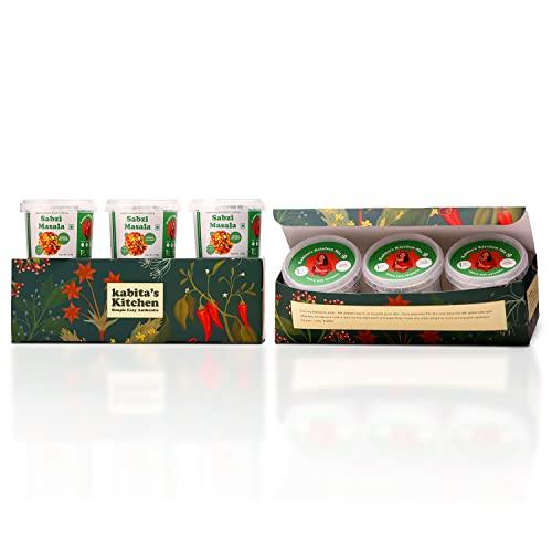kabita's Kitchen - Simple Easy Authentic Kabita's Kitchen Sabzi Masala Powder Combo Pack | For Hassle Free Quick Cooking | Taste of Fresh Blended Spices | Wonderful Mix of Rich Flavour | No Preservatives & Additives | Pack of 3
