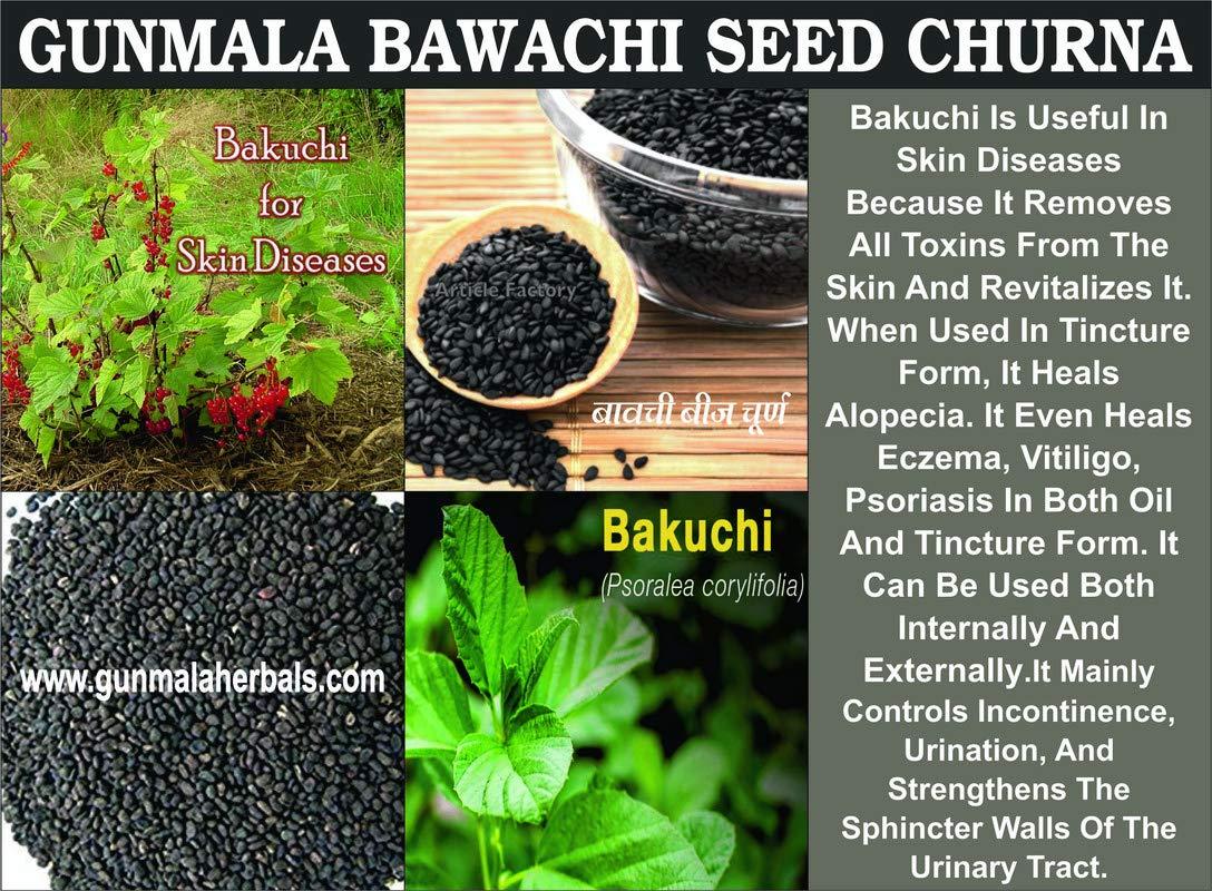 Gunmala Herbals Pure & Natural Bakuchi Powder/Babchi/Bavanchi/Psoralea Corylifolia Powder, 200 Gm. Pouch Pack,Qty.-Pack Of 1