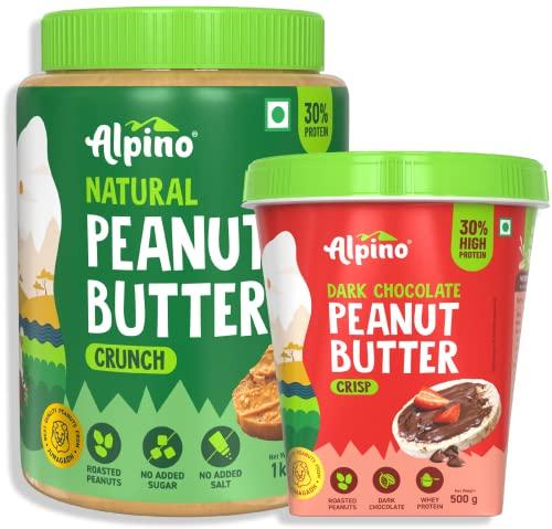 Alpino ALPINO High Protein Natural and Dark Chocolate Peanut Butter Combo