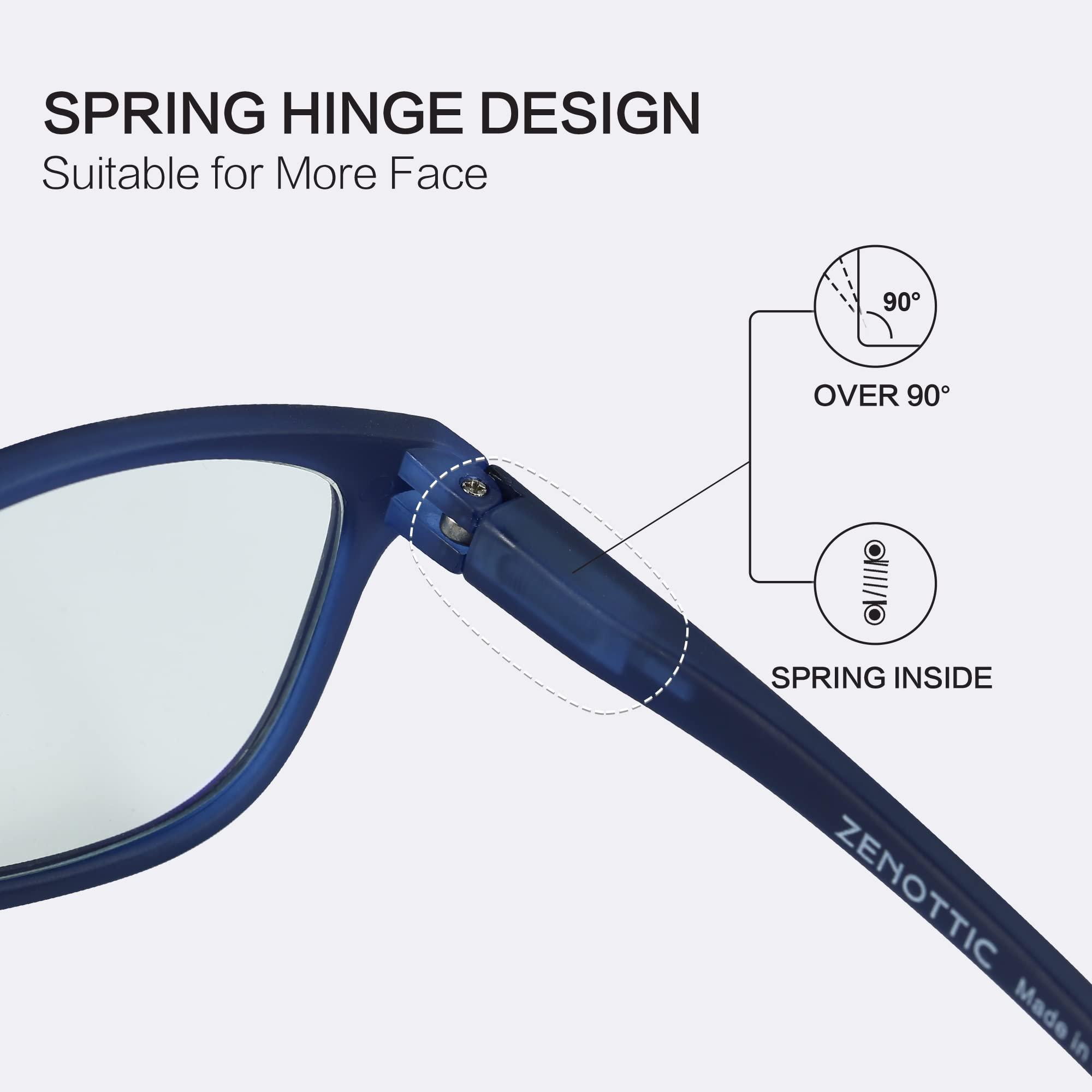 ZENOTTIC ZENOTTIC Kids Blue Light Blocking Glasses Anti Glare Lens Lightweight Frame Computer Eyeglasses for Boys and Girls(Blue)