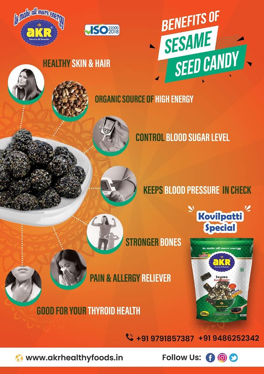 AKR AKR - Black Sesame Candy Balls - Pack of 5 x 150g (750g)