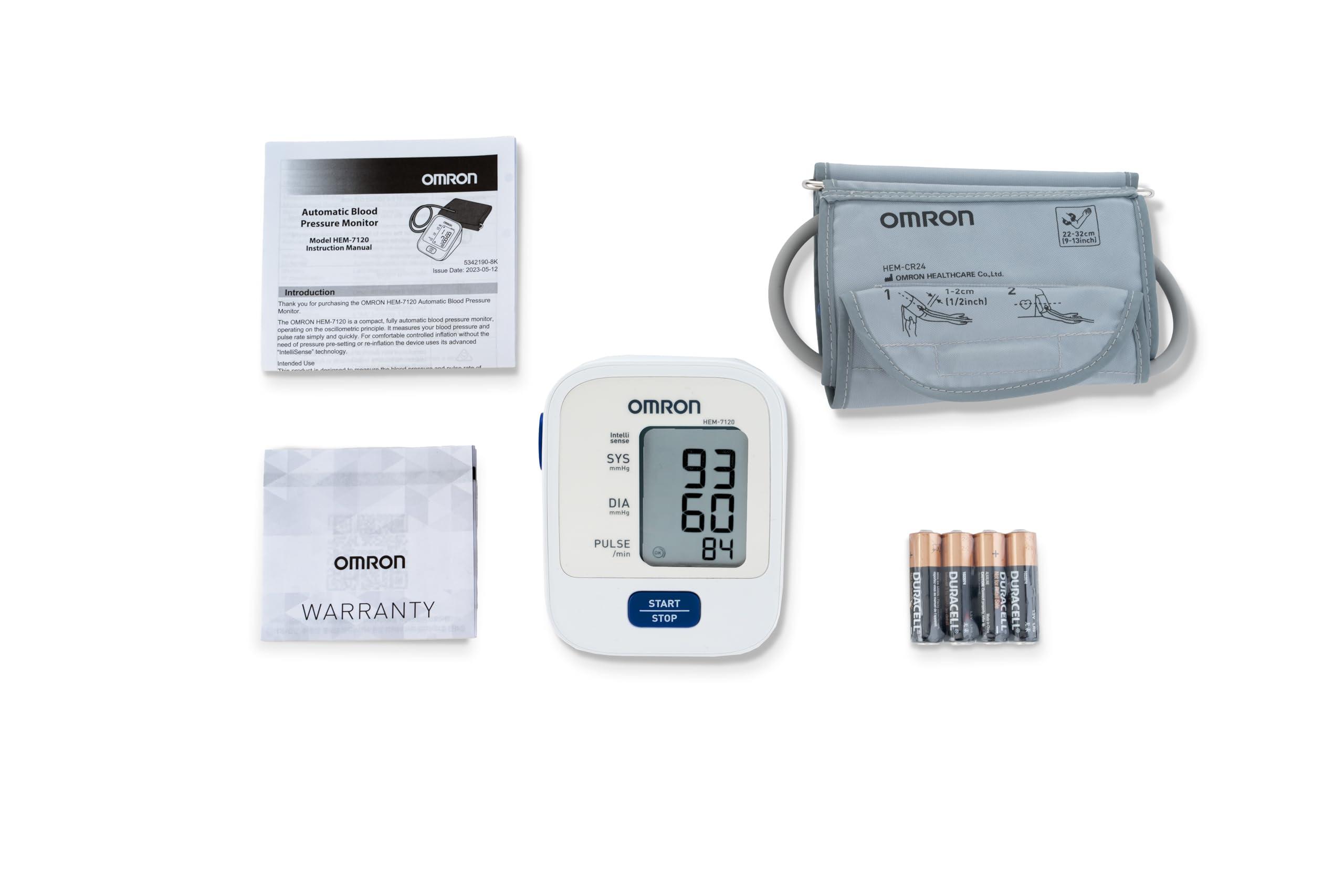 Omron Omron HEM 7120 Fully Automatic Digital Blood Pressure Monitor With Intellisense Technology For Most Accurate Measurement - Arm Circumference (22-32Cm)