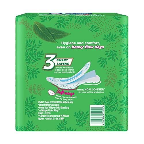 Whisper Whisper Ultra Clean Sanitary Pads for Women|50 thin Pads|XL+|Hygiene & Comfort|Soft Wings|Dry top sheet|Suitable for Heavy flow|Odour free|31.7 cm Long|With disposable wrap (Pack of 2)