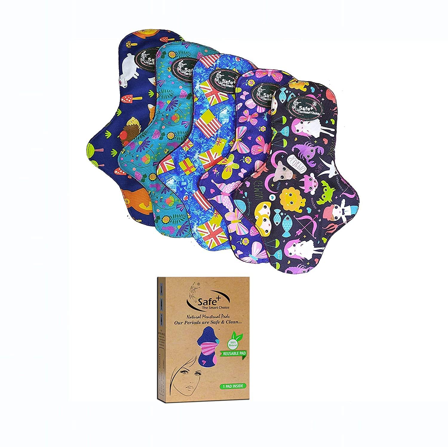 Ciaza Ciaza® Reusable cloth sanitary Pad for Women with Bamboo Fibers XL SIZE | Includes 1 Day Pad Lasts Upto 150 Washes (Pack of 2)