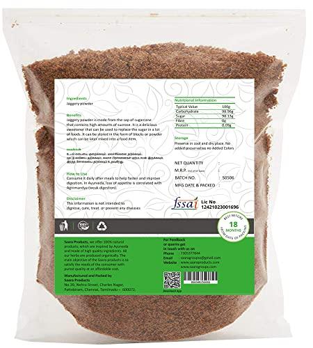 SAARA Saara HERBAL FRESH Pure Country Sugar Powder, 250g, Nattu Sakkarai, Country Brown Sugar, Jaggery, Bellam, Gud Powder,(pack of 2 x 100g, pack of 1 x 50g)