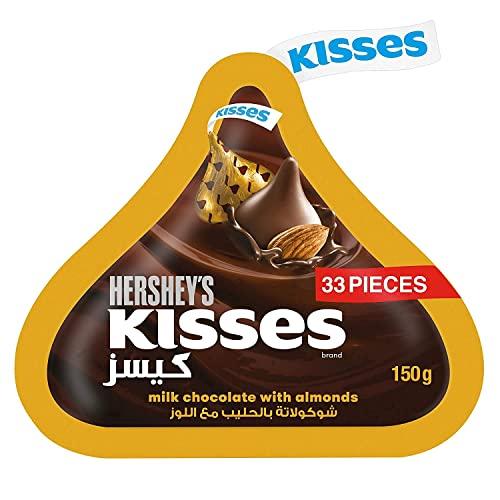 HERSHEY'S Hershey's Kisses Milk Chocolate with Almonds, 2 X 150 g