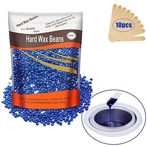 Yorten Yorten Wax Beans for Painless Hair Removal Wax For Men And Women Brazilian Waxing for Face Eyebrow Back Chest Bikini Areas, Upper Lips Legs 10pcs Wax Spatulas (Beans100g pac)(4)