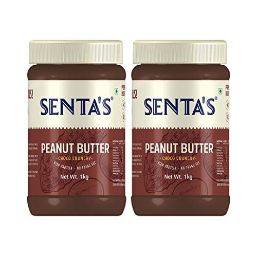 Senta’s Senta's Chocolate Crunchy Peanut Butter (Pack of 2) (1 kg + 1 kg = 2 kg)