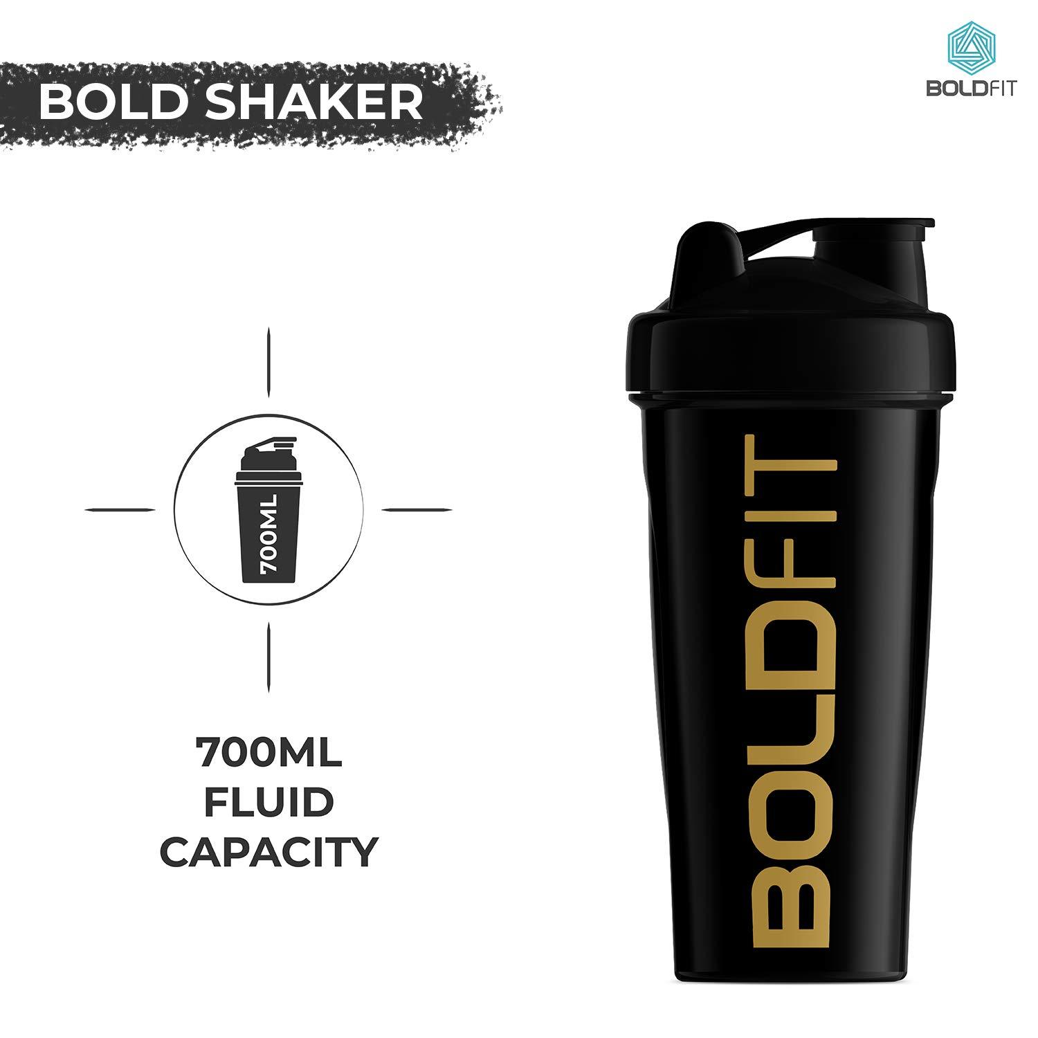 Boldfit Boldfit Bold Gym Shaker Bottle 700ml Shaker Bottles For Protein Shake 100% Leakproof Guarantee Protein Shaker Sipper Bottle, Ideal For Protein, Pre Workout And BCAAs Gym Bottle for Men & Women