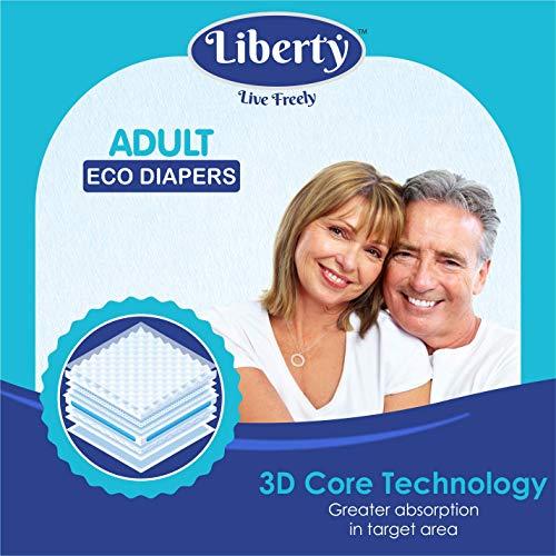 Liberty Liberty Adult Diaper, Medium -30 Count (3 Pack * 10 Pcs) (76-101 Cms || 30-40 Inch)