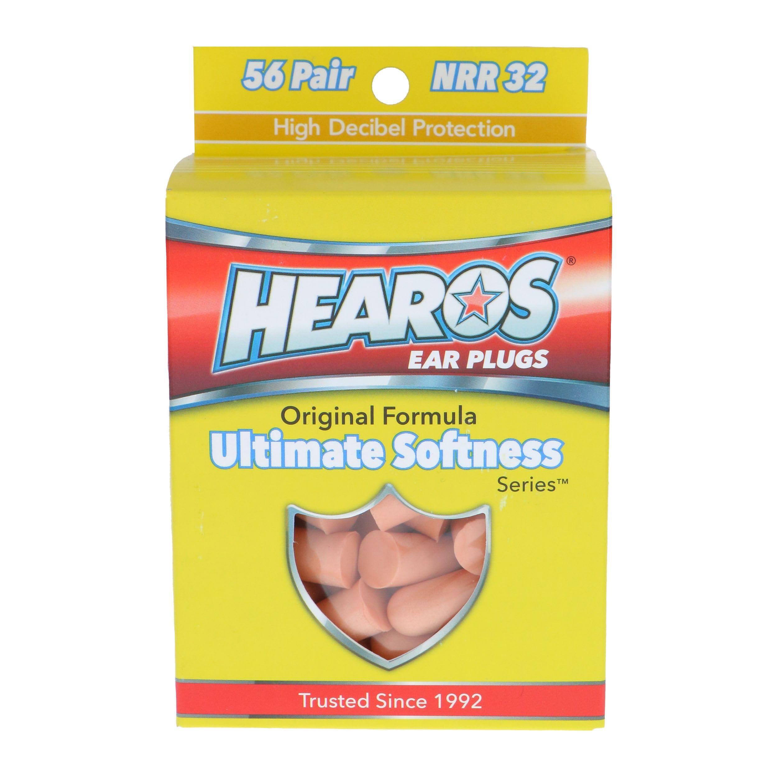 HEAROS HEAROS Ultimate Softness Series Ear Plugs, Beige, 56 Pair