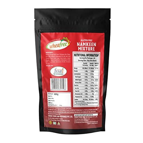 wheafree Wheafree Gluten Free Namkeen Mixture - Pack of 2 (400g each) | Delicious, Ready to Eat Indian Snacks | Tasty Crispy & Crunchy Savoury Snacks | Tangy and Spicy Flavour