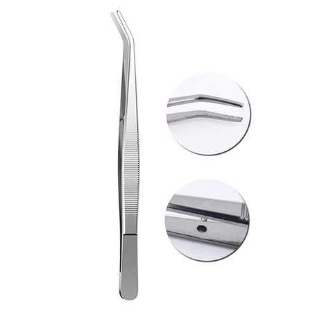 Omega Dental Stainless Steel Tweezer | Tweezer | Dental Instrument (Set Of 3)