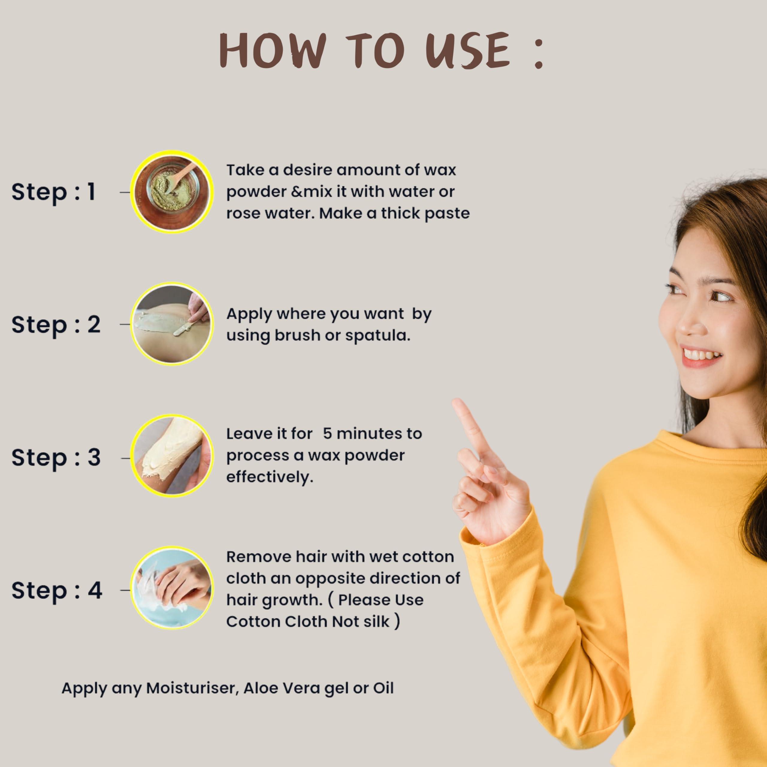 OUTSUP Outsup Wax Powder for Hair Removal for Women & Men | Painless & Quick Solution for Hair Removal Chocolate Flavor with No harmful chemicals, Irritation, Skin Rashes & No Side Effects - 100gm