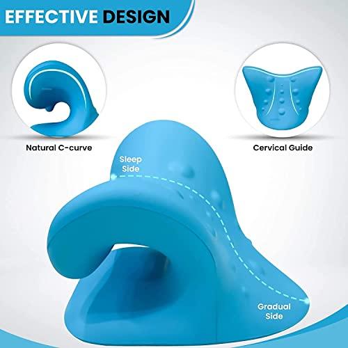 Roktry Roktry Neck and Shoulder Relaxer, Cervical Neck Traction Device Neck Stretcher with Magnetic Therapy, Cervical Spine Alignment, Chiropractic Pillow, Neck Massager for TMJ Pain Relief