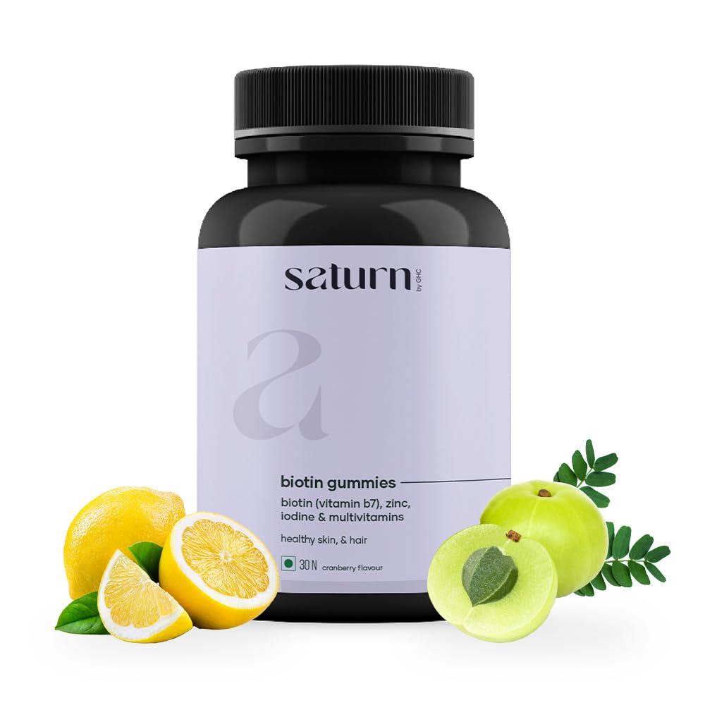 Saturn by GHC Saturn by GHC Hair Growth Combo for Biotin Hair Gummies - 30 Gummies | Derma Roller Hair Activator |for Stronger, Shinier Hair & Nails | Hair Gummies for Women | Gummies for Hair Growth
