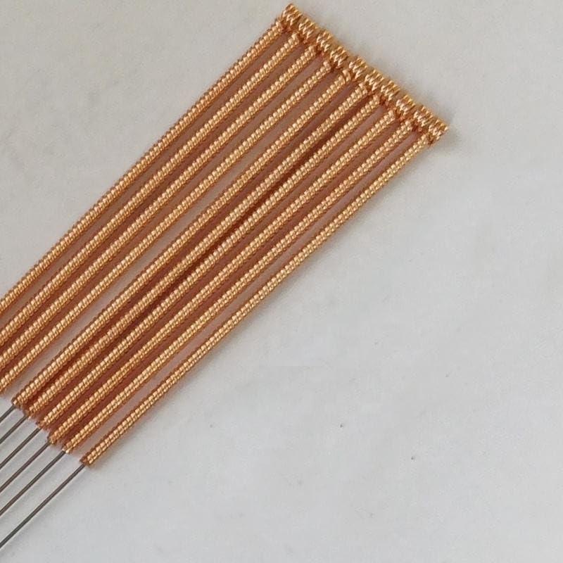 ACS Acupuncture Needles Copper Handle 25 Needle 5 Tube pack of 100 (Size 0.25 x 75 mm) 4 inch needle