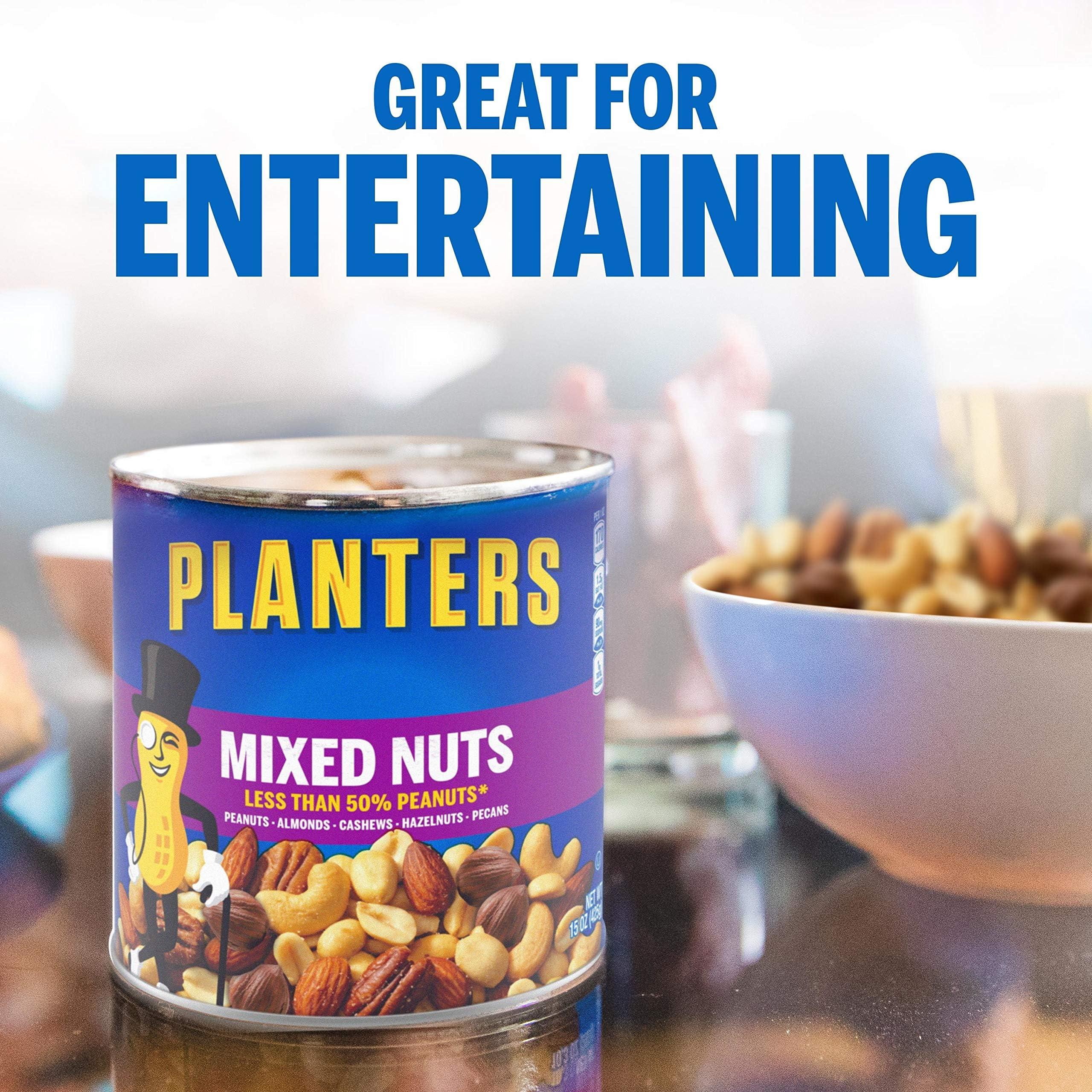 Generic Planters Salted Mixed Nuts, Peanuts, Almond, Cashews, Brazil Nuts & Pecans Less Then 50% Peanuts Healthy Snacks 292g