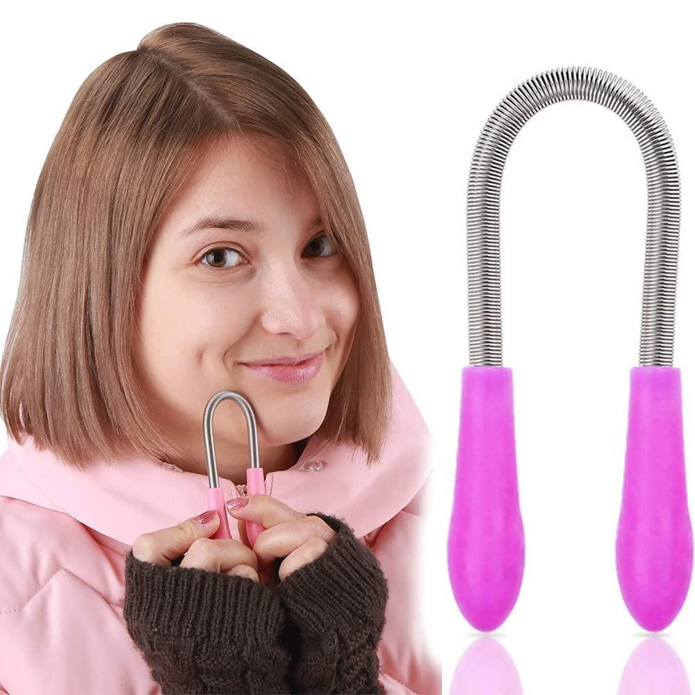 AIMERS AIMERS Facial Hair Remover Threading Tool for Women Face Epilator Bend Epilator Portable Makeup Beauty Tool Removes Hair From Your Upper Lip, Chin, Cheeks and Neck (3)