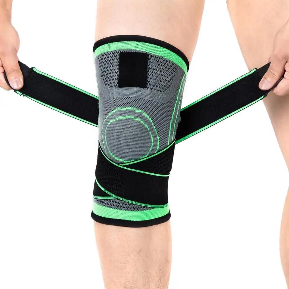 SWOPPLY SWOPPLY Knee support band Sleeve,Knee Guard Pad Brace Compression Fit Joint Pain and Arthritis Relief, Improved Circulation Wrist Band Straps Gym Workout,Fitness Weight Wraps (Knee Suport Band 2 pcs)