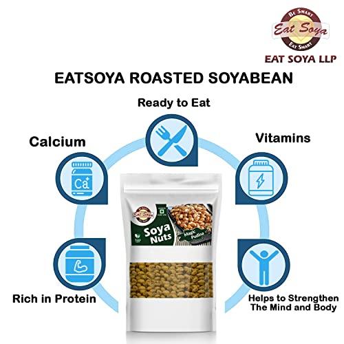 Eat Soya...BE SMART EAT SMART Eat Soya...BE SMART EAT SMART Soya Nuts Healthy Roasted Namkeen and Snacks Crunchy and Tasty, Delicious l Diet Food l Keto Snacks l Healthy Snacks l Lime Masala-2 And Magic Pudina-2 200g (Pack of 4,80
