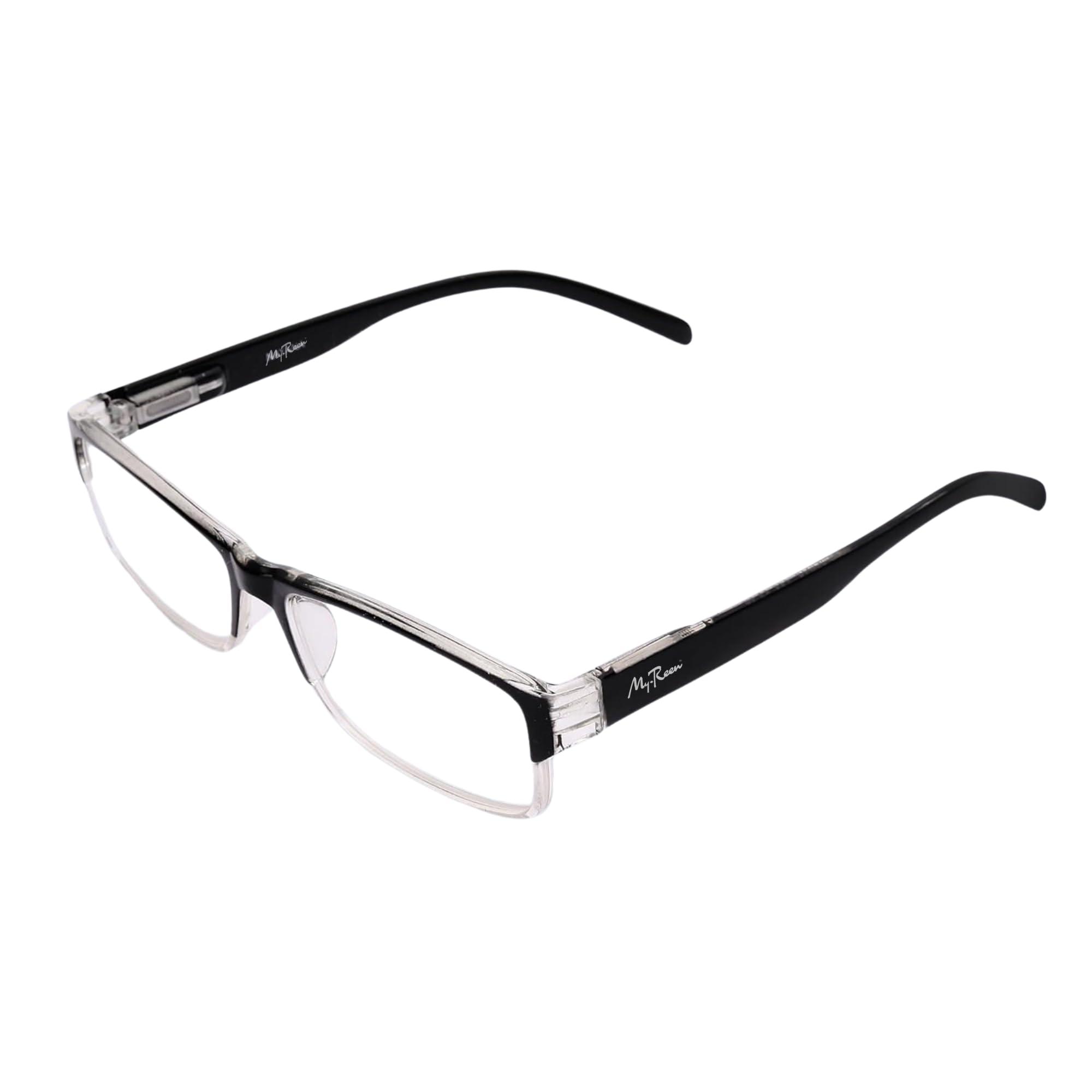 myreen myreen Reading Glass +1 +1.25 +1.5 +1.75 +2 +2.25 +2.5 +2.75 +3 | Full-Rim Reading Power Number Glass For Reading Books Anti Reflection Glasses (+1.50)