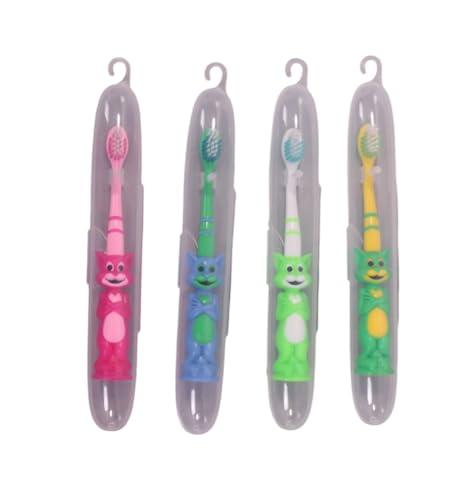 The Divine Exports The Divine Exports Kids Elephant Brush Design|Ultra Soft Baby Manual Toothbrush Set, Bpa Free Baby Training Toothbrush With Soft Bristles & Easy Grip|Infant Baby Brush Pack Of (4),Multicolour