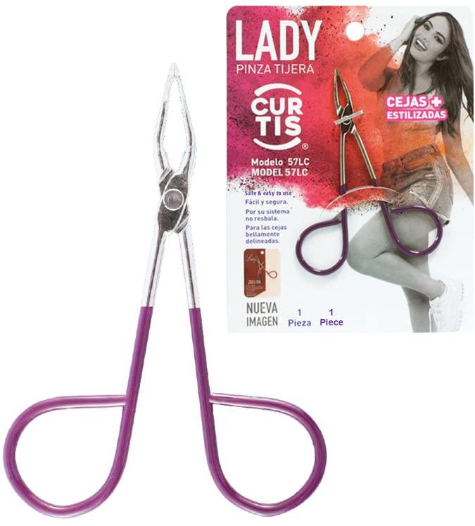 Curtis Best PROFESSIONAL Scissor TWEEZERS Great PRECISION for Facial Hair,Ingrown Hair,Fine Hair, Blackhead. PORTABLE, Silver & Purple Men/Women with EASY SCISSOR HANDLE Expert Tools Made in MEXICO (UPDATED