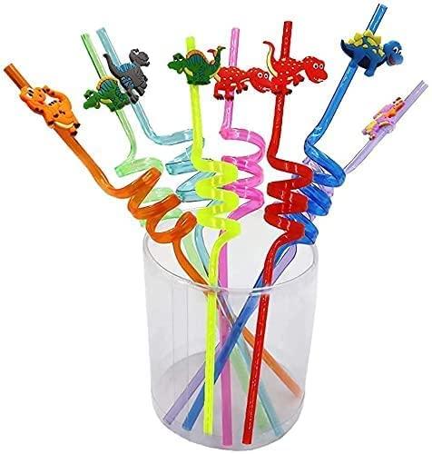 The Loveland The Loveland Curly Reusable Straws 4 PCS Smoothie Drinking Straws Kids/Birthday Party Decorations for Kids Girls (Pack of 4)