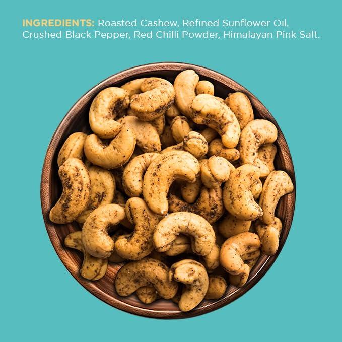 Open Secret Open Secret Premium Roasted Black Pepper Cashews | 1 kg | Dry Fruits, Kaju, Cashew 1kg, Cashew Nuts, Roasted Cashews, Freshly Roasted, Nutritious, Crunchy & Delicious, Healthy Snacks (Pack of 1)