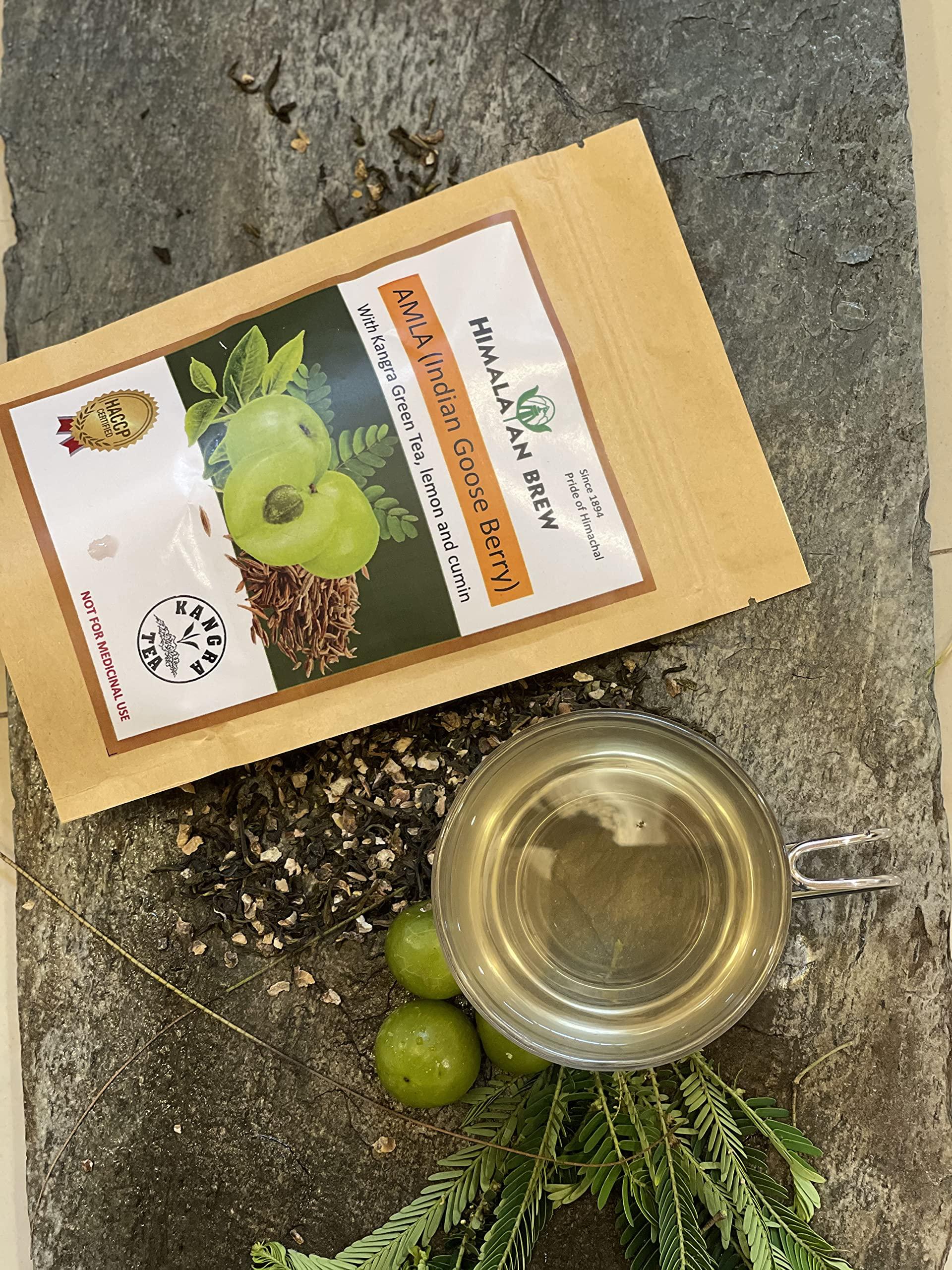 Himalayan Brew PURE AMLA Indian Goose Berry With Kangra Green Tea lemon and Cumin (Zeera) with pink salt