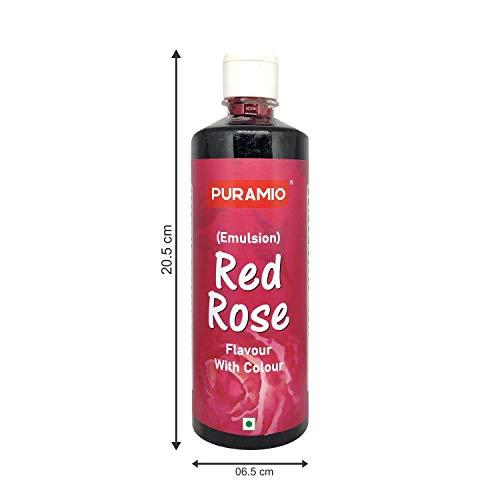 PURAMIO Puramio Red Rose -Flavour with Colour (Emulsion) (500 ML)