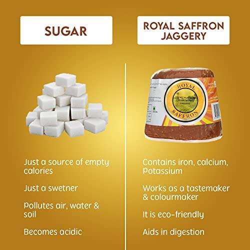 Royal Saffron Royal Saffron Chemical Free Jaggery Cubes 900g Natural Jaggery 100% Pure And Natural Gur 900 Grams pack