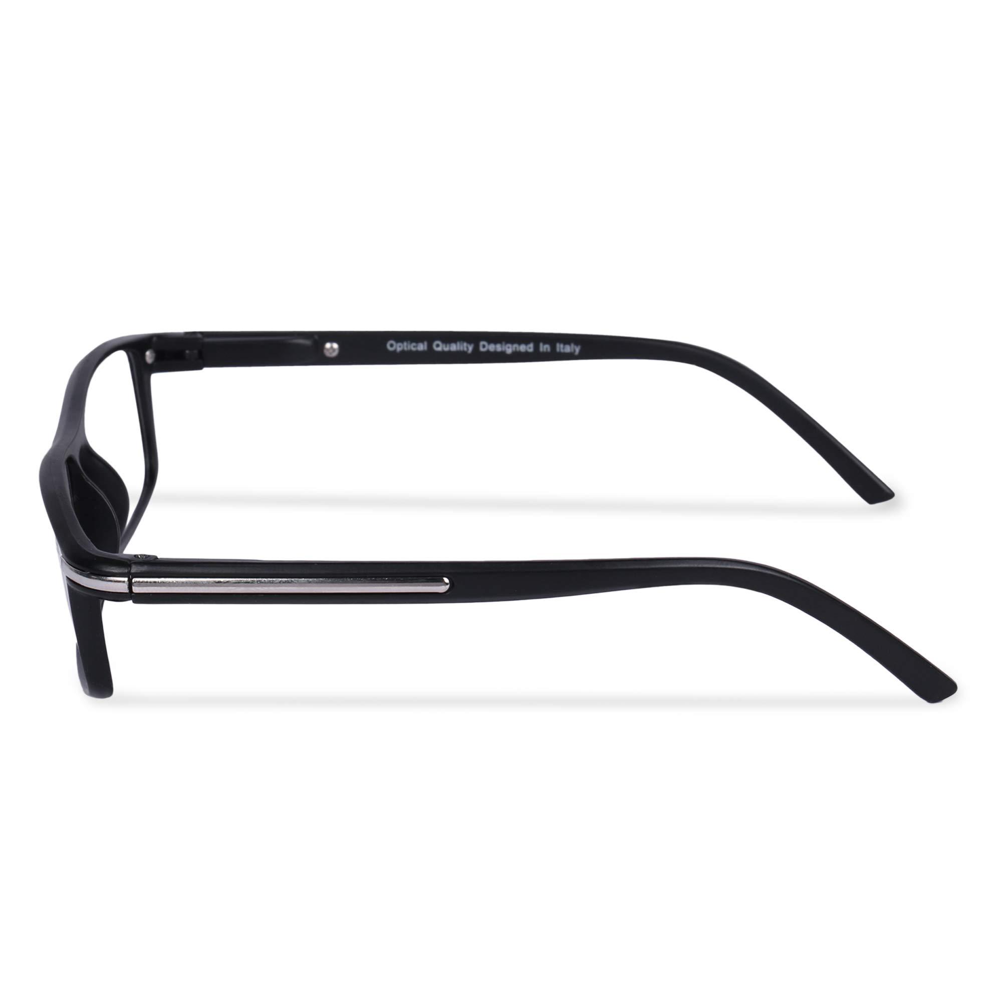 FREDDY Freddy Full Rim Reading Glasses For Men And Women (Black, 2.75)