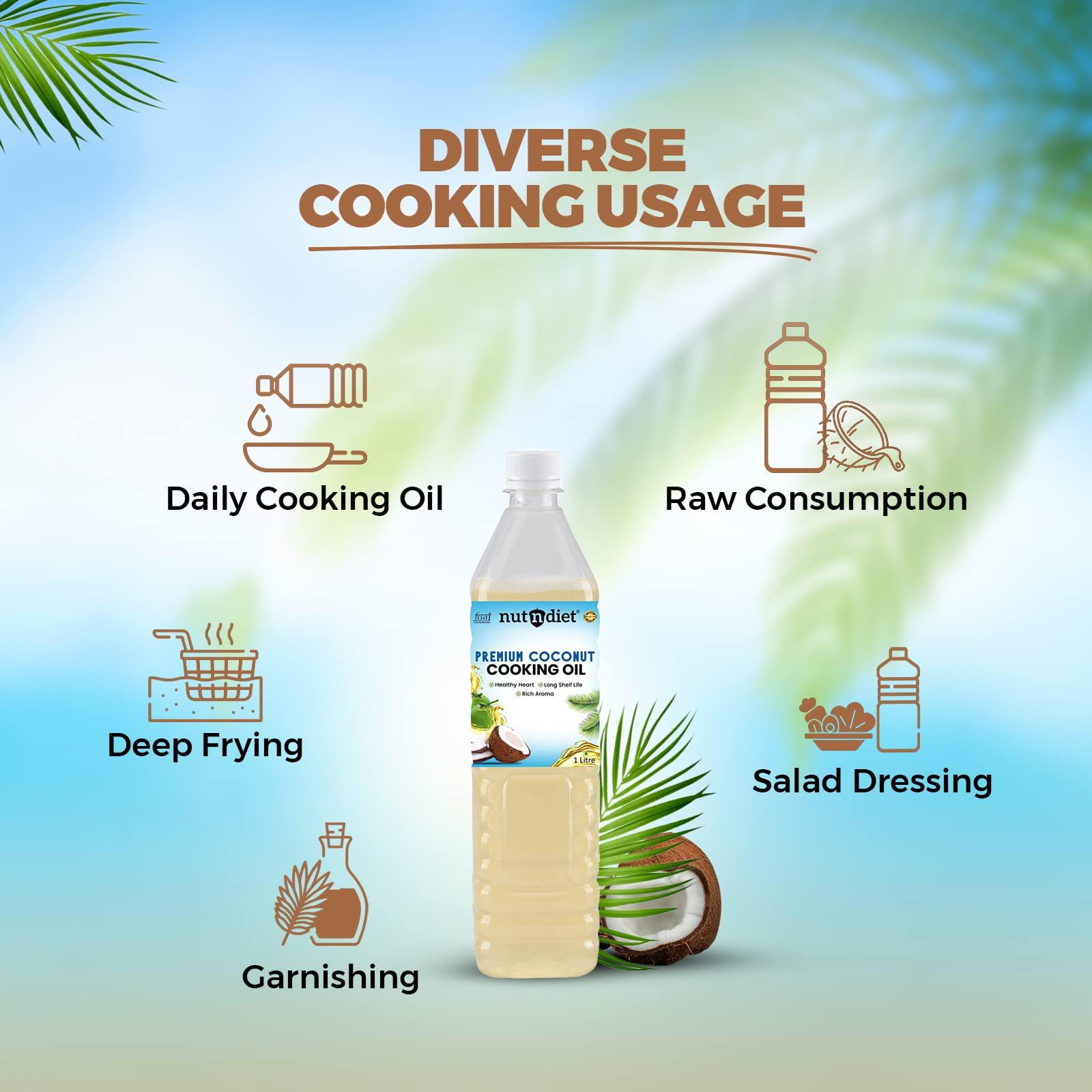 nutndiet nutndiet Premium Edible Coconut Oil For Cooking, 5 Litre CAN