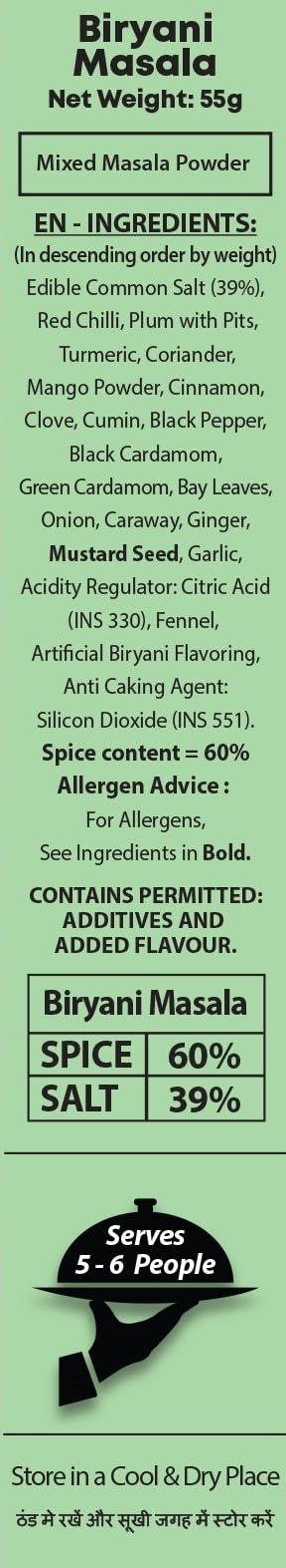 Mehran Mehran Biryani Masala ,55 Gms (Pack Of 4 ),Turmeric