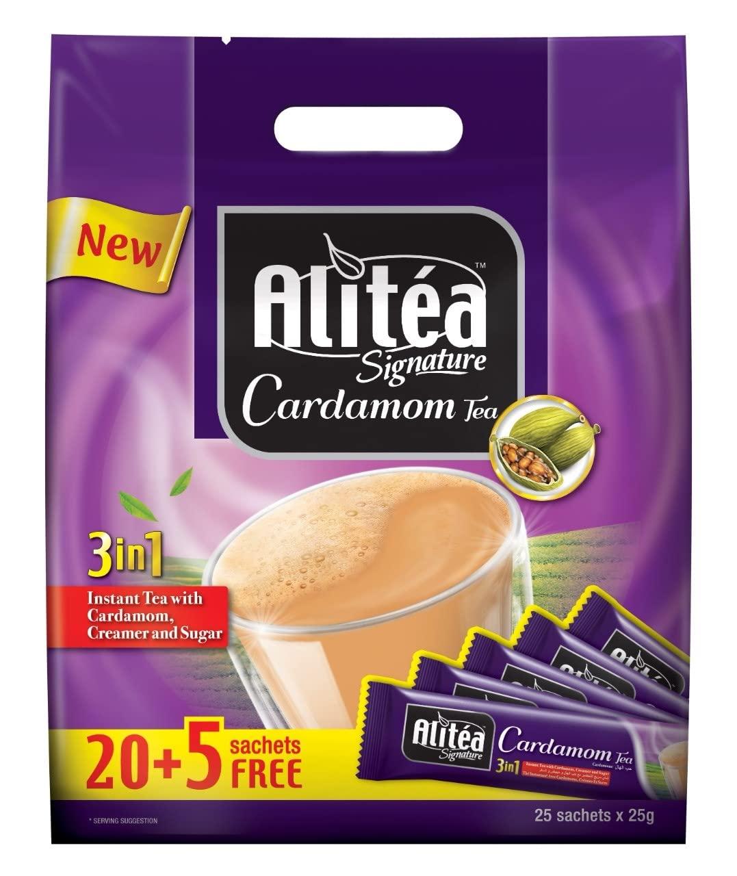 Alitea Alitea Signature Cardamom 3 in 1 Instant Tea 25 Sachet Packet, (25 X 25g), 625g