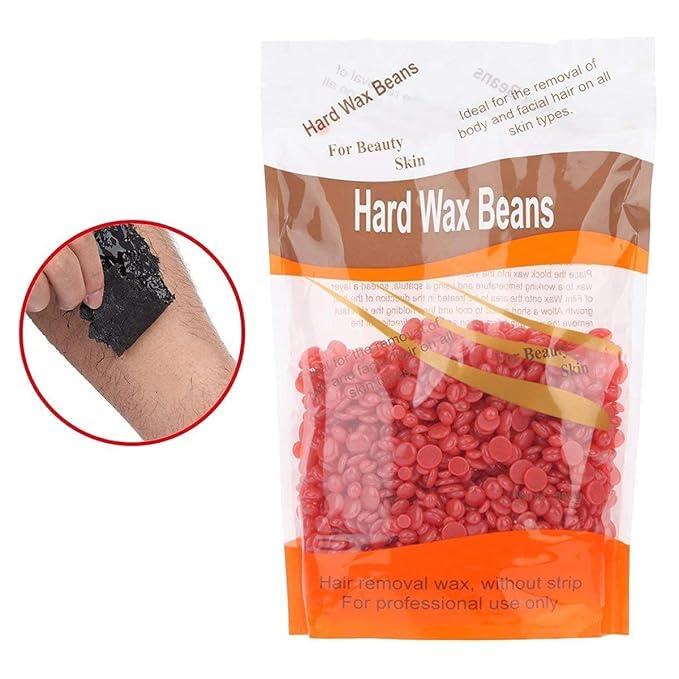 Generic Hard Wax Beads for Hair Removal, Wax Beads for Sensitive Skin, Har Wax Beans for Thick Hair, Waxing Beads for Face, Eyebrows, Body, Bikini, Brazilian Home Use For Women (Pink)