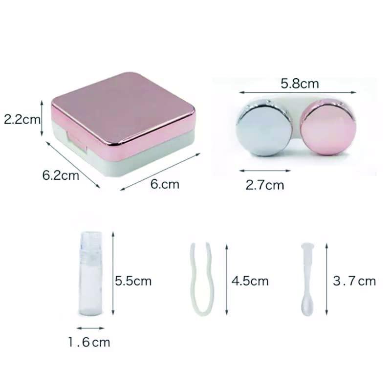 RRJ RRJ Plastic Contact Lens Case | Lens Box For Travel | Lens Case For Contact Lenses With Mirror, Tweezer, Applicator, Solution Bottle & Lens Box (Multicolor)