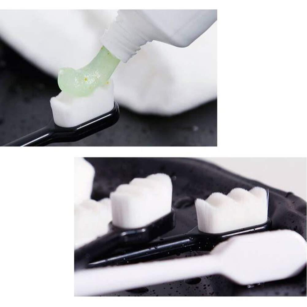 generies Generies 2 Pcs/Pack For Couple 10000 Hairs Manual Toothbrush Ultra-Fine Nanometer Dental Oral Care Whitening Deep Cleaning Tooth Sensitivity Adult Children Pregnant Woman Postpartum White And Black