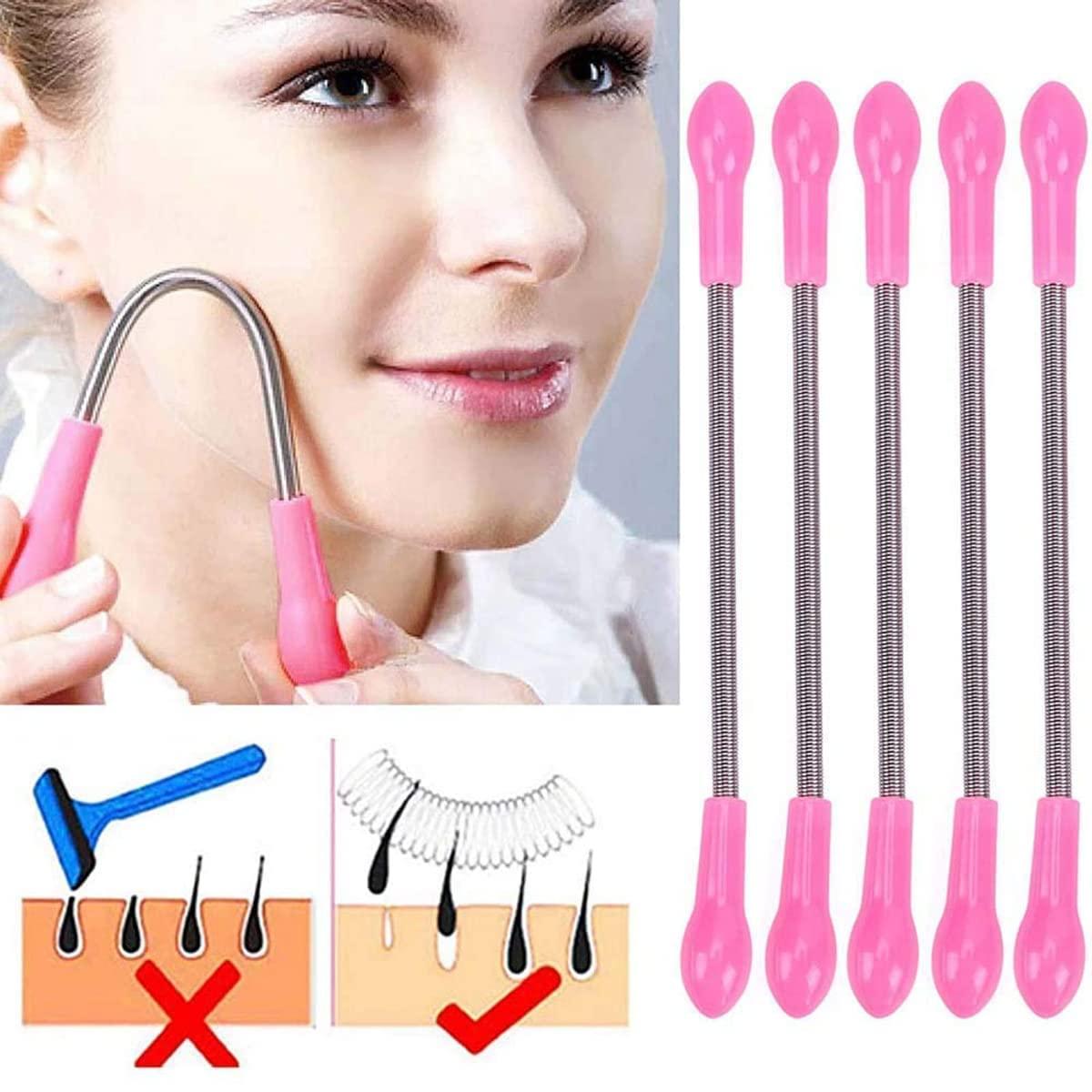 BOTIST BOTIST Hair Removing Spring - Facial Hair Removal Spring Epilator Face Threading Natural Beauty Tool Stick for Upper Lip Cheek Chin Moustache Sideburns Neck Unwanted Hair Remover Tools