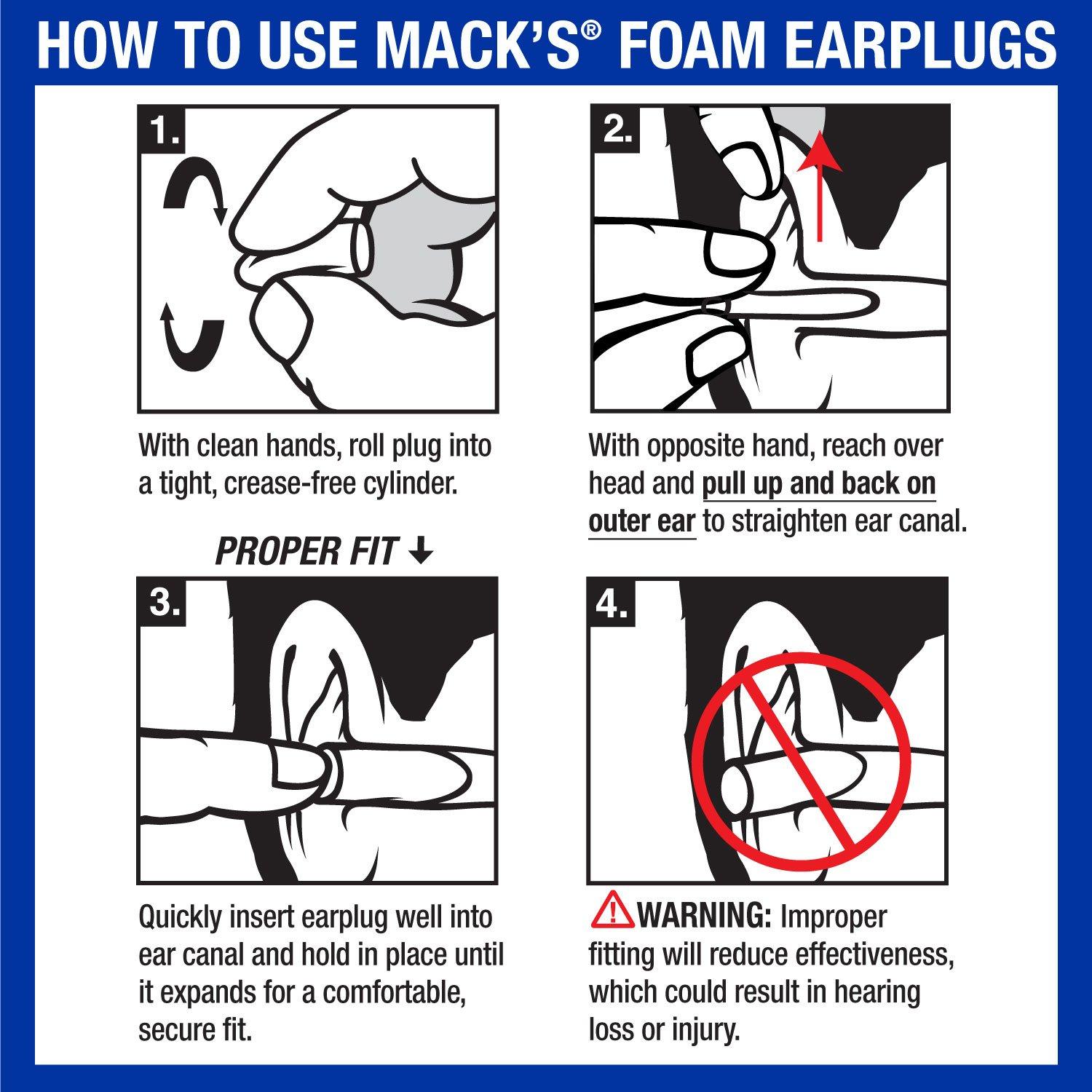 Mack\'s Mack\'s Slim Fit Soft Foam Earplugs Purple 7 pairs