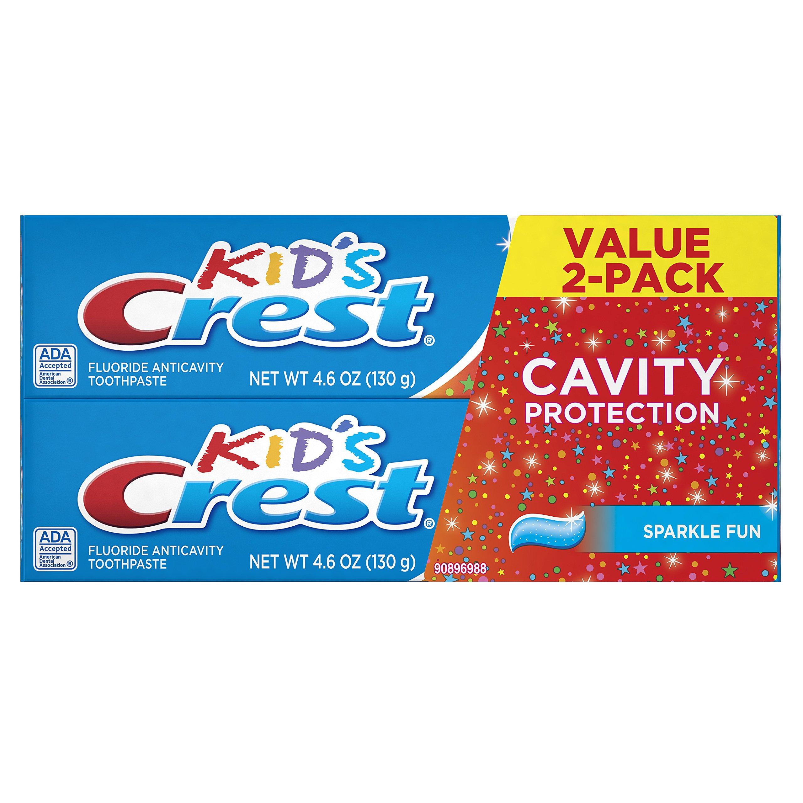 Crest Crest Kids Cavity Protection Sparkle Fun Flavor Toothpaste 4.6 Oz Twin, 0.66 Pound