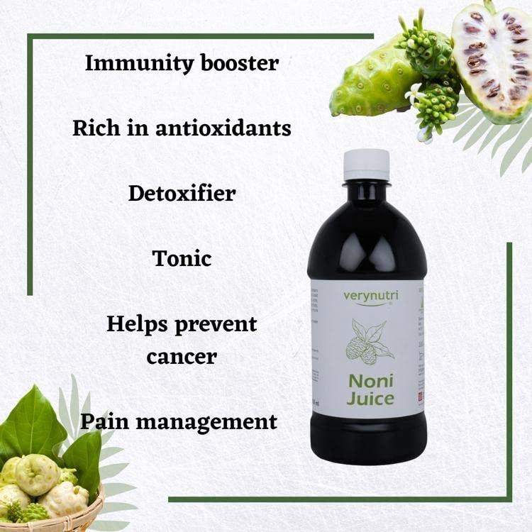 verynutri Verynutri Aloe Vera Orange & Noni Juice- 1200 Ml (Pack of 2-600 Ml each) | Organically Grown| Immunity Booster | Health Juices.