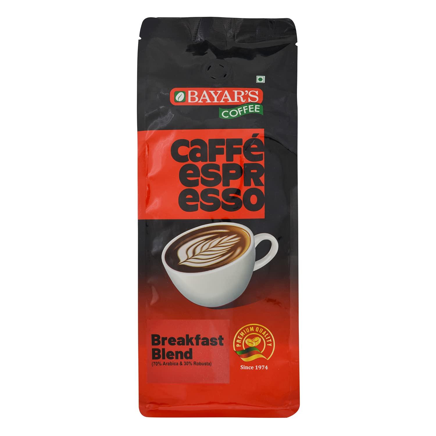 BAYAR'S Bayar\'s Breakfast Blend Coffee Beans 500 g, 70% Arabica, 30% Robusta, Roasted Coffee Beans
