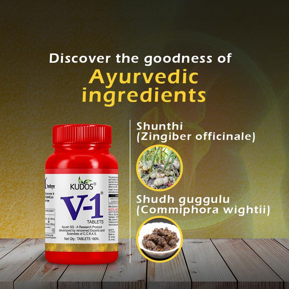 Kudos Kudos V-1 Joint Pain Relief Tablets, 180 Tablets