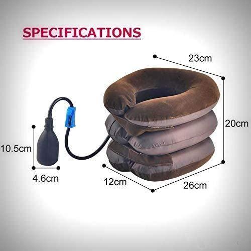 Ekdant Ekdant Cervical Neck Traction Device Neck Massager Stress Relief Cervical Collar For Neck Pain Inflatable Neck Support Cervical Airbag 3 Layer
