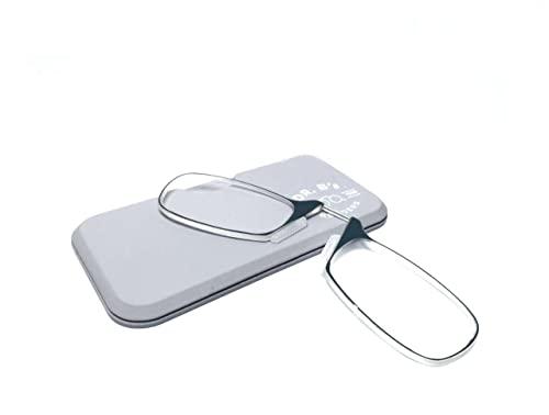 DR. B\'s Readers DR. B\'s Readers Nose Resting Reading Glasses Protection from Screen Glare | Reduce Eye Strain & Fatigue Oval Eyeglasses Lightweight Frame with Pod Case for Men & Women (Grey + 1.50)