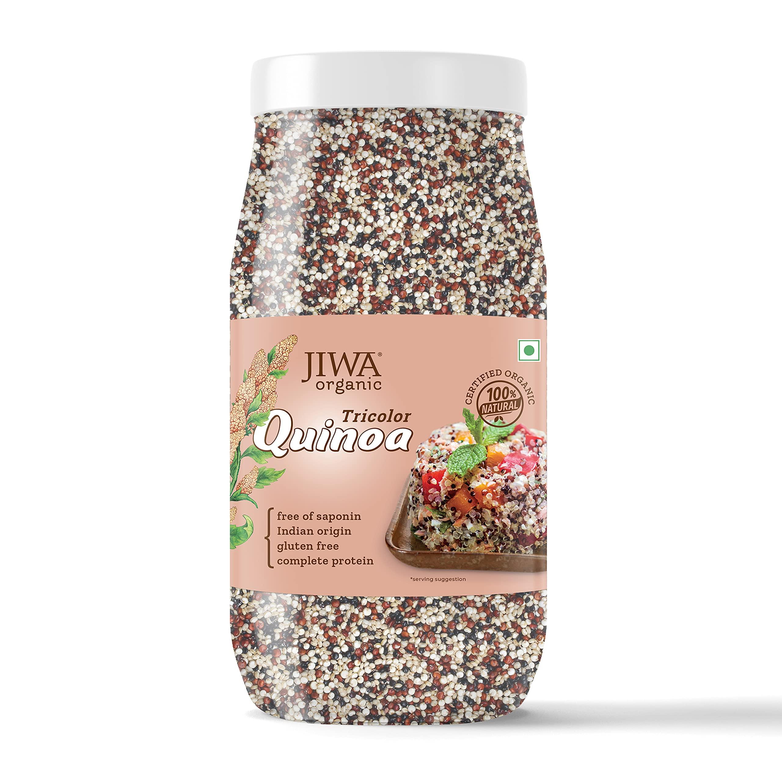 JIWA healthy by nature JIWA healthy by nature Organic Tricolor Quinoa, 1 Kg (Certified Organic & Gluten Free) & JIWA healthy by nature Organic Quinoa, 1 Kg, (Certified Organic & Gluten Free)